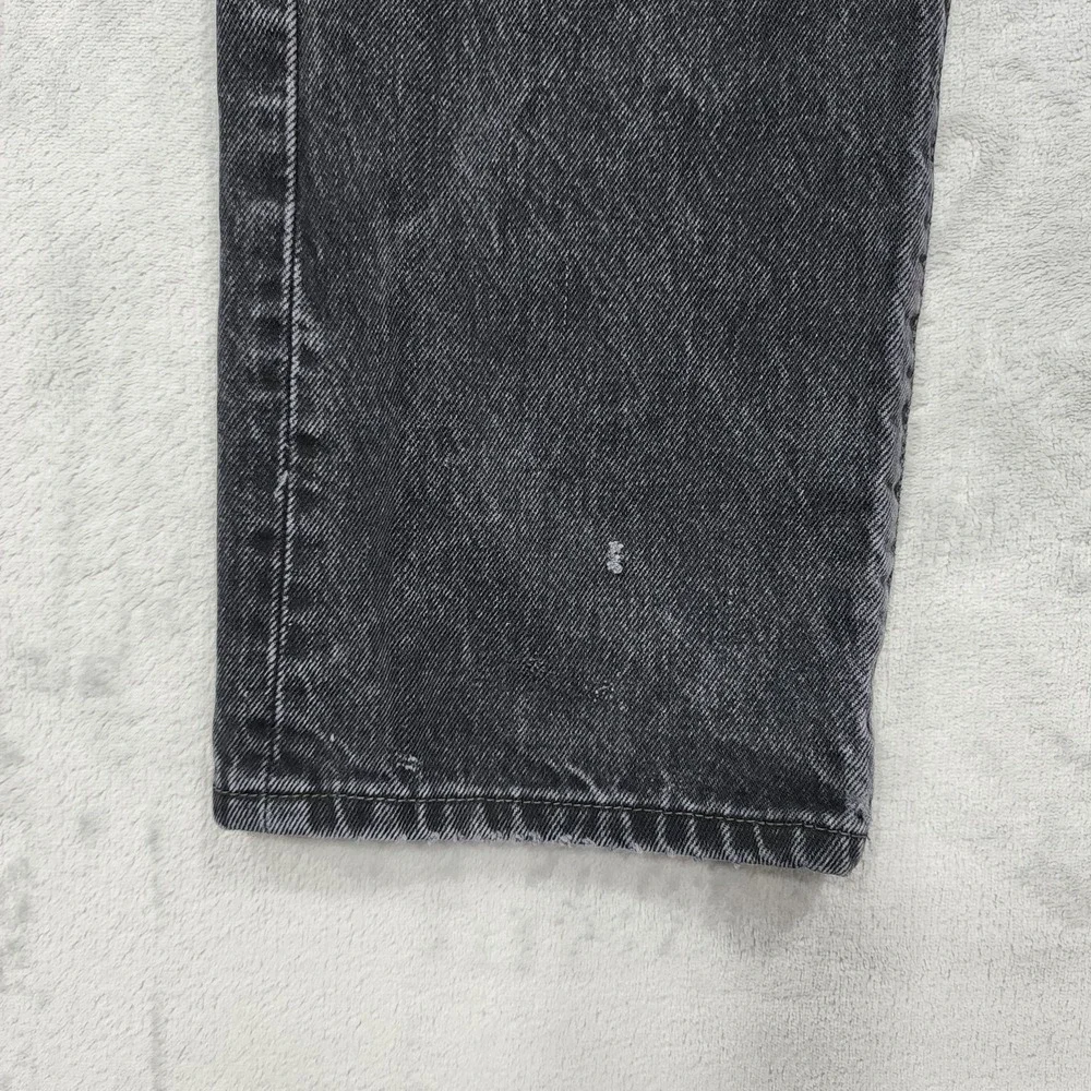 Levi's 501 Jeans Mens 32x30* Black Charcoal Wash Button Fly Straight Leg Denim